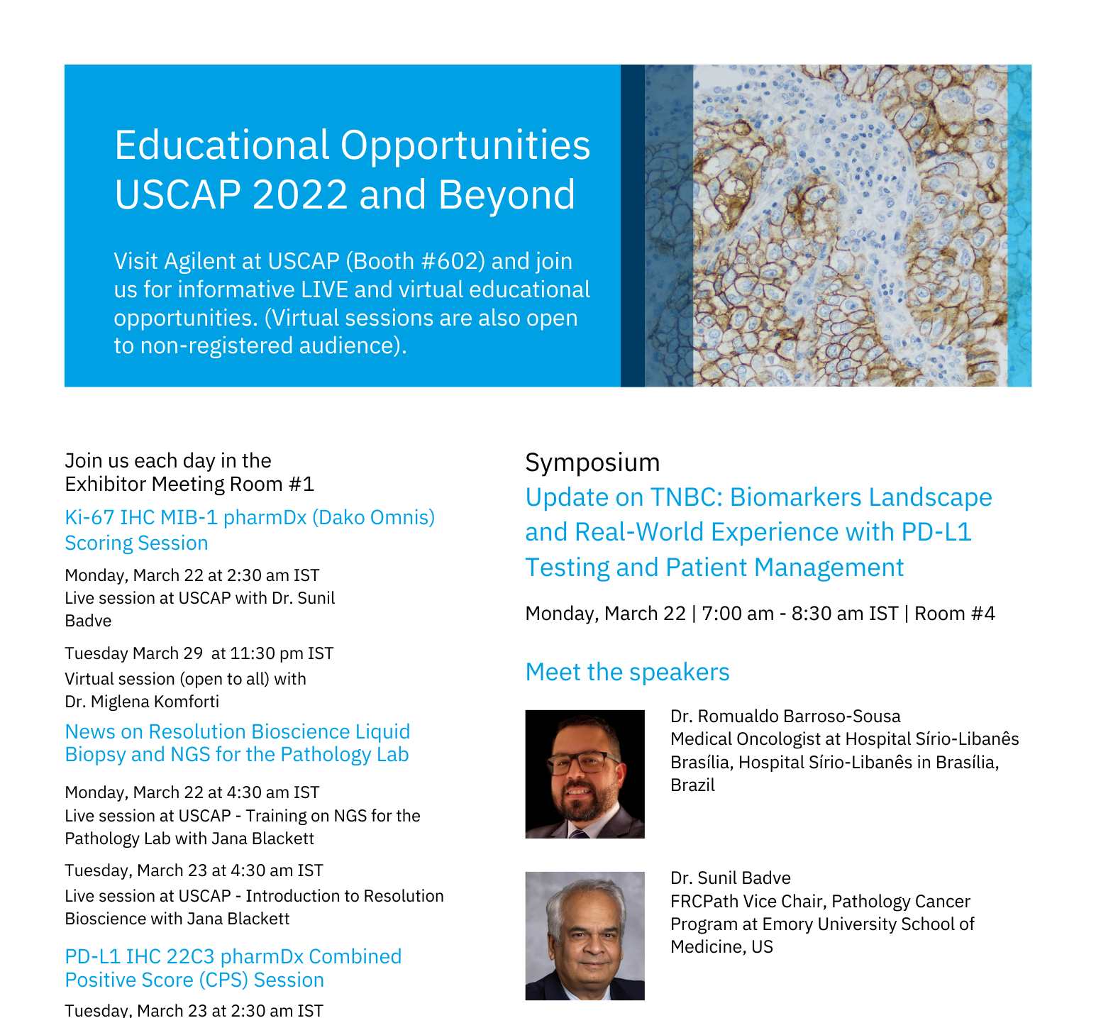 Webinar USCAP 2022 for informative LIVE and virtual educational opportunities.