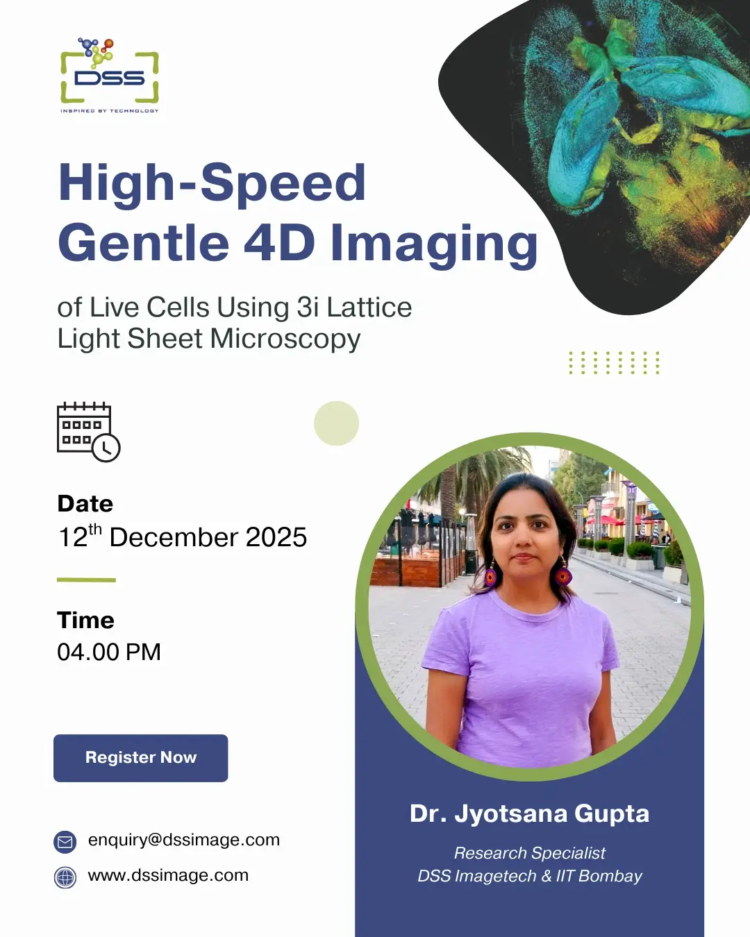 Webinar – High-Speed Gentle 4D Imaging of Live Cells Using 3i Lattice Light Sheet Microscopy