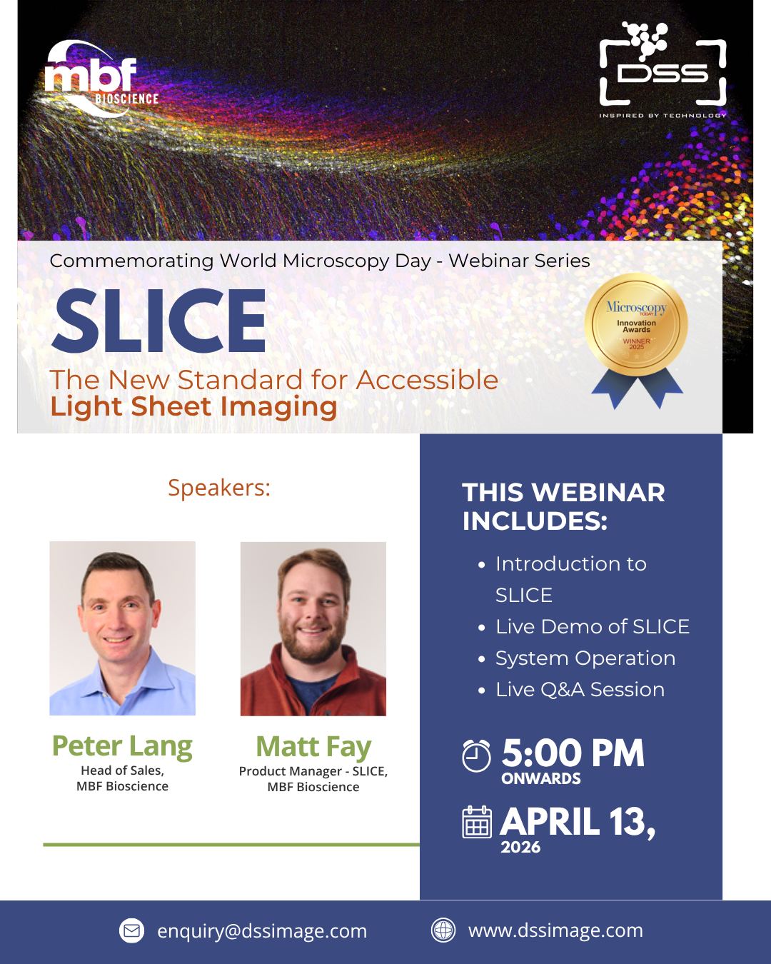 Webinar – SLICE – The New Standard for Accessible Light Sheet Imaging