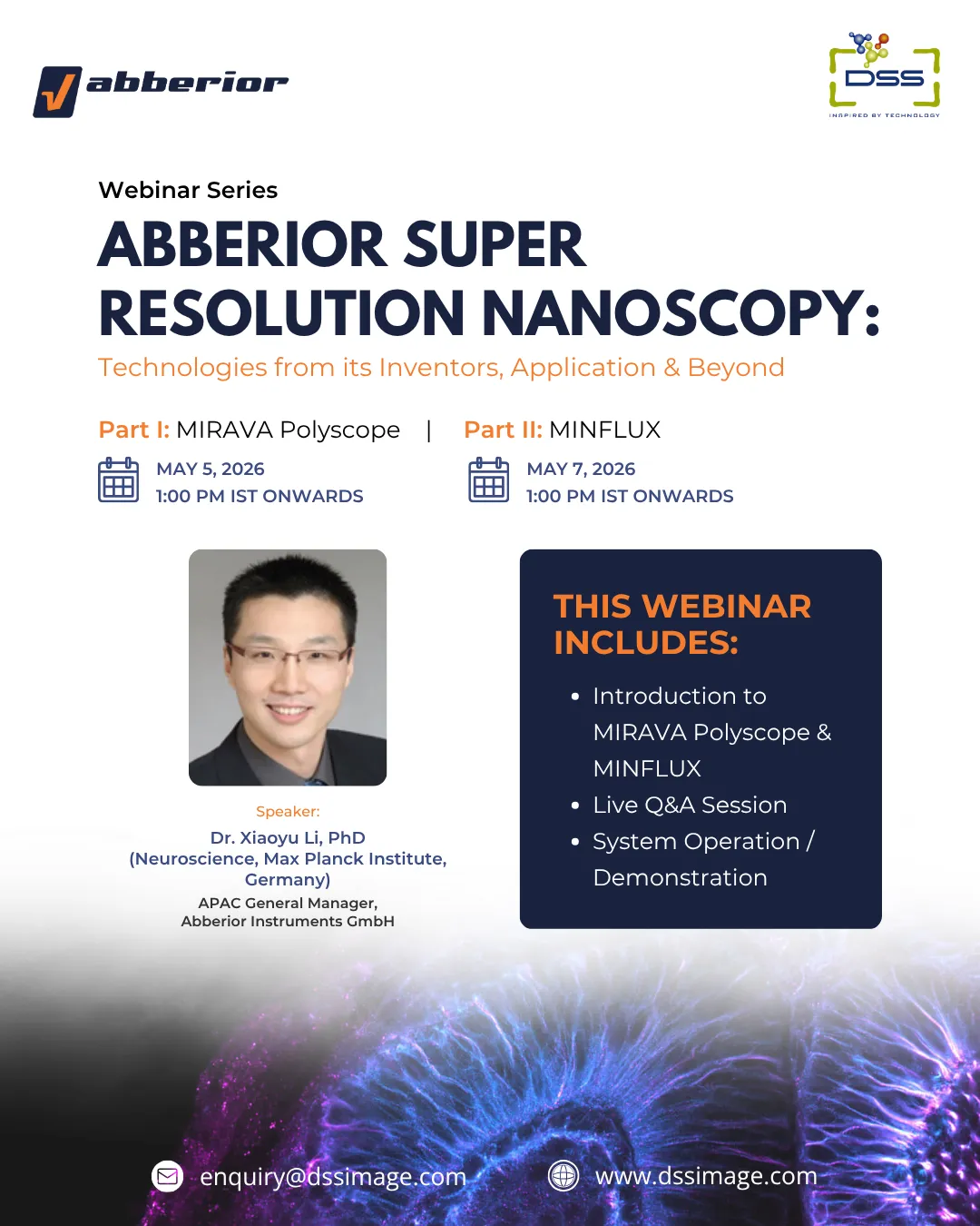 Webinar – Abberior Super Resolution Nanoscopy: Technologies from its Inventors, Applications & Beyond -Part II: MINFLUX